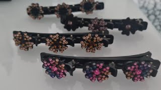 Hair clips Sparkling Crystal Stone Braided Hair Clips for Women Review, A bit tricky to use