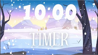 Peaceful Winter 10 minute timer with snow falling and calming music#timer #classroomtimer
