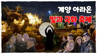 빛의 거리와 국화 축제를 한번에 볼 수 있는 계양 아라온~~ 가족 나들이