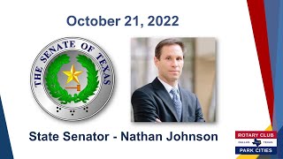 October 21, 2022 Club Meeting - State Senator Nathan Johnson