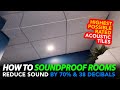 How to Soundproof a Room with Acoustic Panels & Ceiling Tiles | DIY Soundproofing No Drop Ceiling