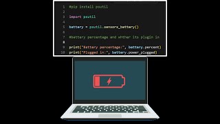 Check Laptop Battery Status with Python 🔋💻