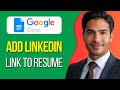 How To Add Linkedin Link To Resume In Google Docs