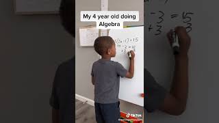 My 4 year old doing Algebra | learningwithjayden explaining a simple Algebra equation