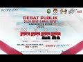 LIVE - Debat Publik Calon Bupati dan Wakil Bupati Kabupaten Poso 2024