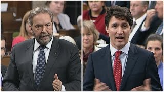Mulcair wants Trudeau to stand up to "racist" Trump