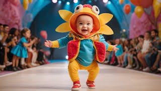 Viral Baby Participates in Fashion Show with Unique and Funny Costumes 😍 #baby #cutebaby