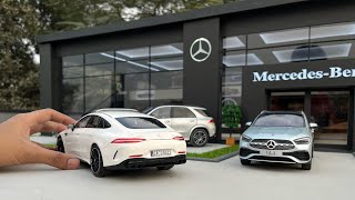 Tiny Mercedes-Benz Dealership with Scale Model Cars | Part-2 | Diorama Model