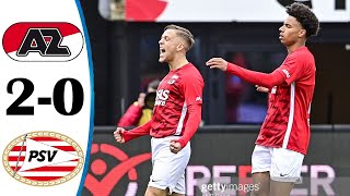 AZ Alkmaar vs PSV 2-0 All Goals & Highlights 21/03/2021 HD