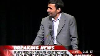 Mahmoud Ahmadinejad Speech to Columbia University 24 September 2007