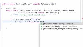 Android Developing Applications Tutorial 158 Start Element method