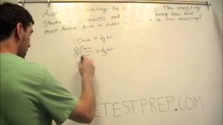 Distance and time problem (SAT)(CGFNS Math)