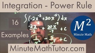 Integration Power Rule | 16 Examples
