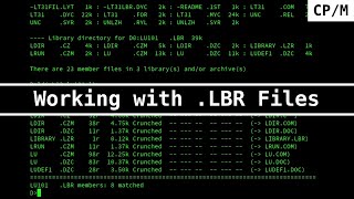 Working with .LBR files on CP/M