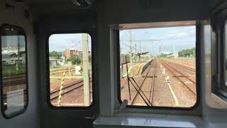 【伊勢鉄道】南四日市駅を発車するイセⅢ型気動車