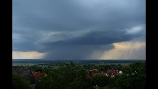 Peremfelhős zivatar (Thunderstorm with shelf cloud) time lapse, Fonyód, 26/05/2024