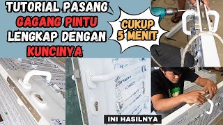 CARA MUDAH PASANG KUNCI PINTU UPVC 🚨 HANDLE PINTU UPVC [ UPVC DOOR ]