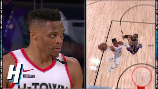 LeBron James Chasedown Block on Russell Westbrook - Game 1 | Rockets vs Lakers | 2020 NBA Playoffs