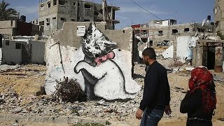 Banksy in Gaza: Artist uses graffiti to highlight war devastation