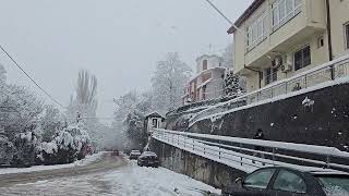 Üsküp şehir turu... Heryer bembeyaz kar yağdı #skopje