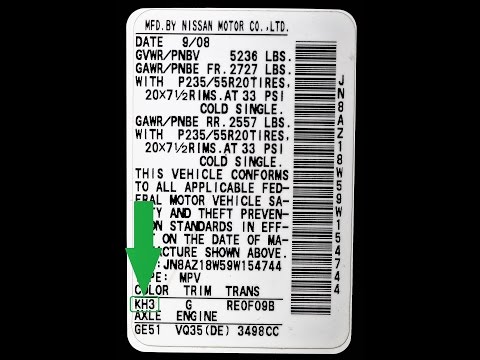 How to Find Your NISSAN Paint Code How to Find Your NISSAN Paint Code
