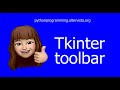 Make a toolbar with Python and Tkinter