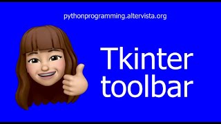 Make a toolbar with Python and Tkinter