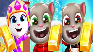 Talking Tom Gold Run Christmas VS Halloween 2024 Santa Tom VS ZOMBIE BEN Gymnast Angela Boss Fight