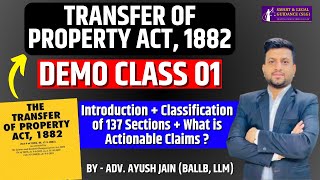 Transfer of Property Act, 1882 | Demo Class 01 | SLG Law Classes