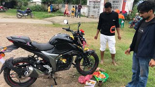 Bike 🏍 Puja in Nepali Suzuki Gixxer