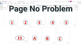 Page Numbering Problem In Ms Word Or Desired Page Numbering