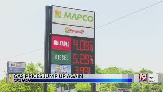 Alabama Gas Prices Rising Again With State Average Over $4