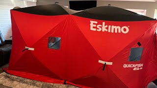 ESKIMO QUICKFISH 6HD #unboxing #icefishing #icehouse #icecamping #midwestoutdoors #eskimo #walleye