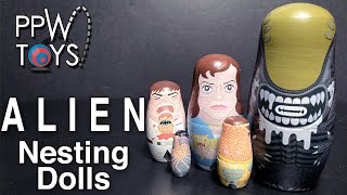 PPW Toys ALIEN Wooden Nesting Dolls