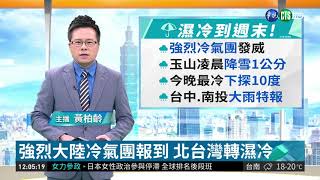 強烈大陸冷氣團報到 北台灣轉濕冷 | 華視新聞 20190307