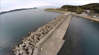 空撮アオリイカ釣り場（和歌山）日高町 小浦漁港