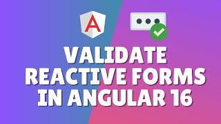 How to validate reactive forms in Angular 16?
