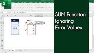 SUM Function Ignoring Error Values