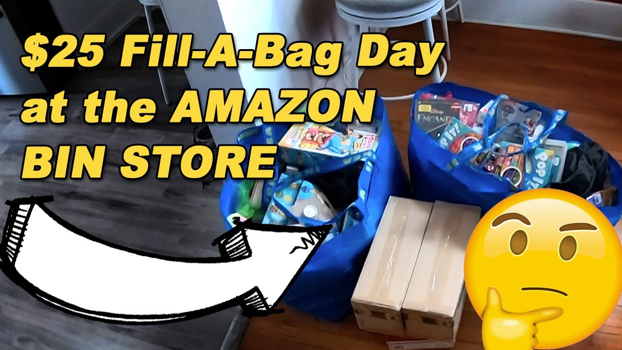 $25 Fill-A-Bag Day At The Amazon Liquidation Bins Store #Reseller - YouTube