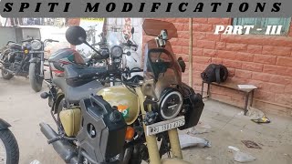 Spiti Modifications - Part 3 | Windshield & Gps Mount Installation for Classic 350 | Touring Mods