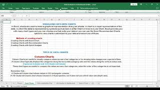 Data visualization and Dashboards part 1 Business Data Analytics Excel