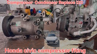 AC compressor change Hyundai i20 how to change AC #compressor #youtube