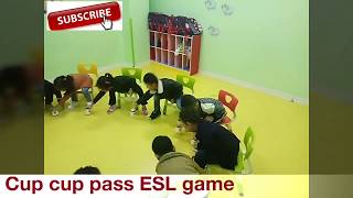 159 - Amazing ESL classroom game | cup pass in a circle | English teaching tips |