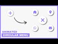 Animated Circular Navigation Menu Using HTML CSS & JavaScript | How to Create a Radial Menu
