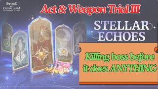 SoC [GL] Stellar Echoes Act 8: Weapon Trial III LVL65, win in ONE Round (before boss action)