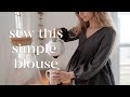 How To Sew A Flowy Blouse & The Easiest Gathering Trick!