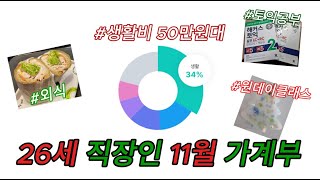 생활비 50만원대 1년차 직장인의 11월 가계부