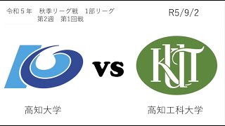 四国地区大学野球連盟　令和5年度秋季リーグ戦 第2週