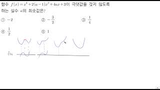 수학2 일등급만들기 04도함수의활용1 254번