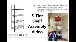 5 Shelf Adjustable Shelving Unit Assembly (AmazonBasics, but similar to others)